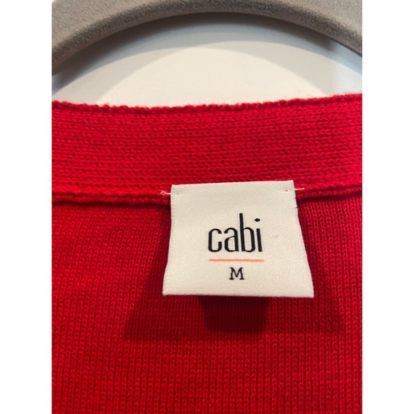 CAbi Style 5446 | Picnic Cardigan Summer Stripe Red & Pink | Size Medium - Picture 4 of 5